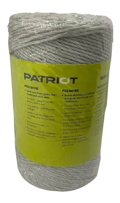 Poliwire Hilo Cerco Eléctrico 200 M Patriot 6 Filamentos