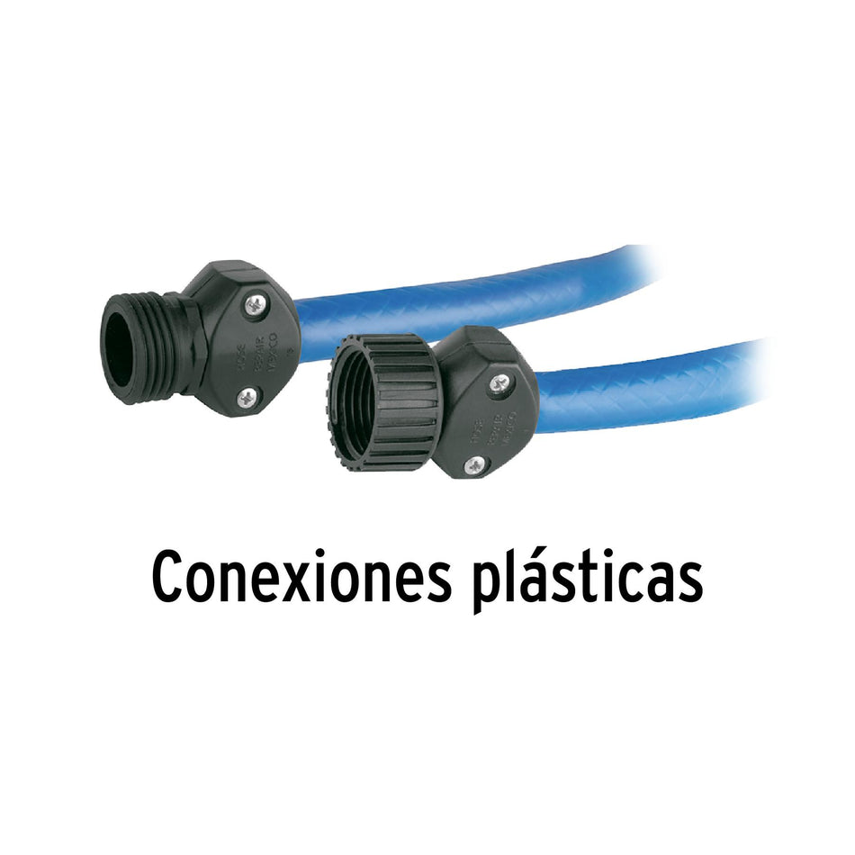 Manguera Jardin 1/2 Plasticas 10 M Azul 2 Capas 25031 Pretul