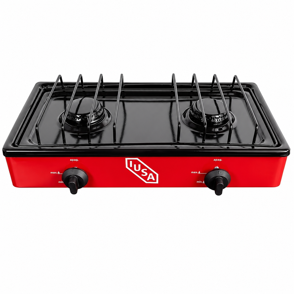 Parrilla A Gas 2 Quemadores Caper Roja 604973 IUSA