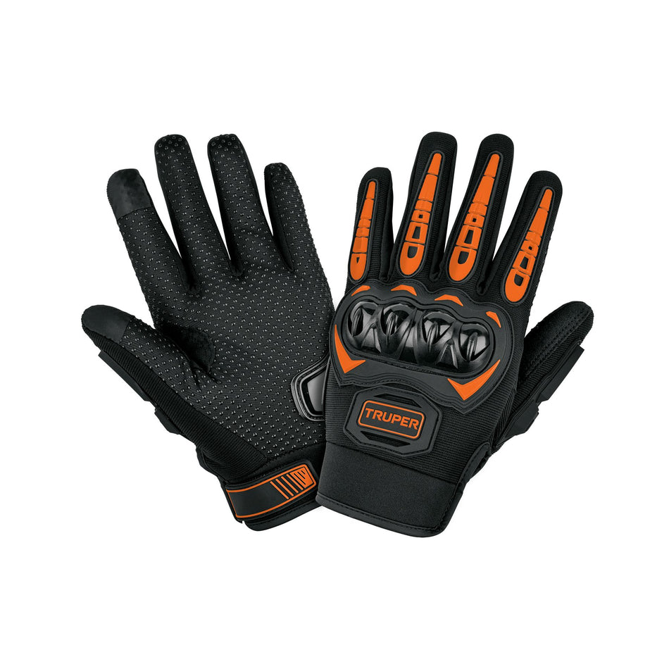 GUANTES M 103874 TRUPER PARA MOTOCICLISTA, CON PROTECCIÓN Y APTOS PARA PANTALLA TACTIL