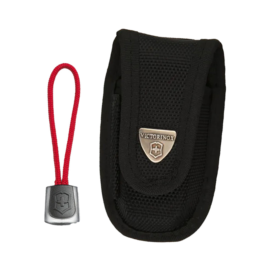Funda Nylon Victorinox Negra Para Navaja + Cordón Rojo