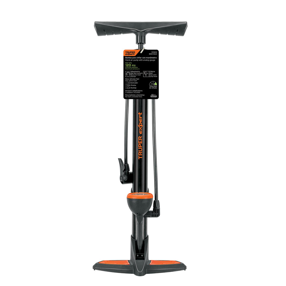 Bomba de Aire Con Manometro 160 PSI 103614 Truper