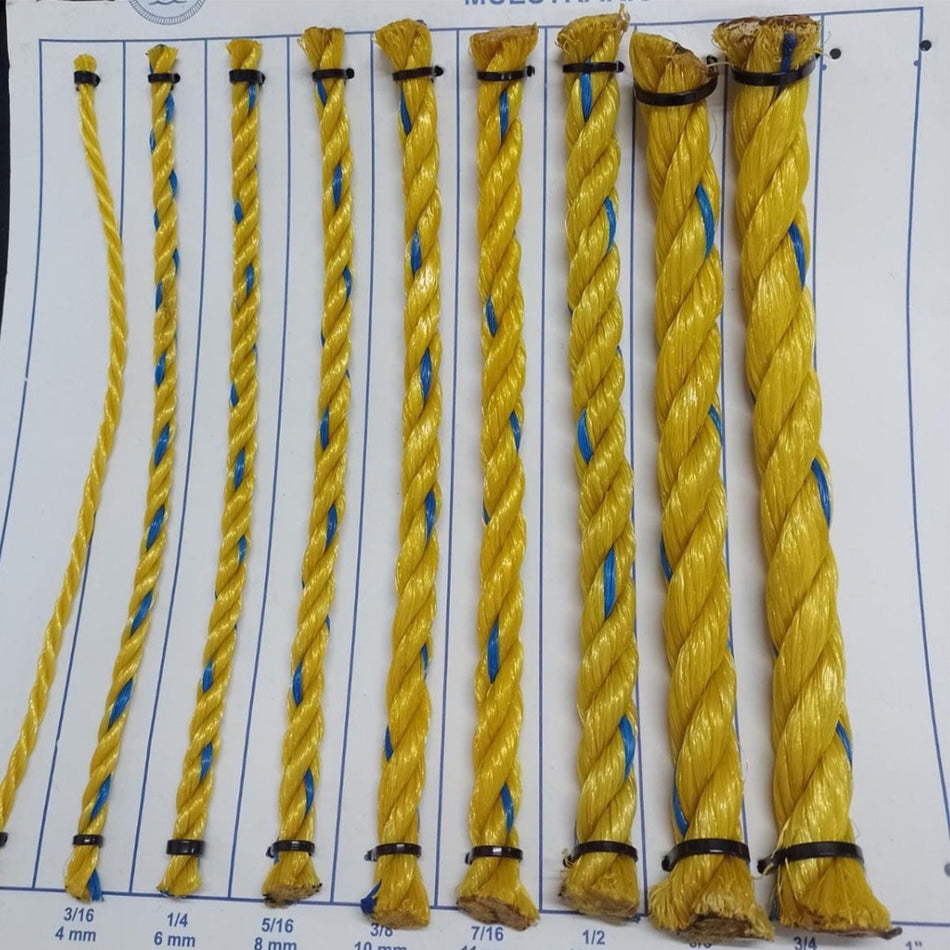 Cuerda Soga Amarilla De Polipropileno 11 Mm Rollo 30 Kg