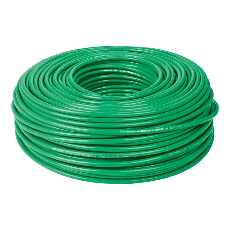Cable Thw Iusa Cal 10 Rollo De 100mts Verde