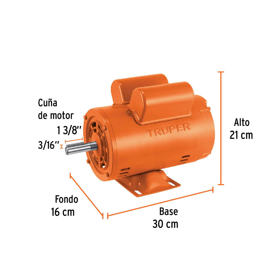 Motor Eléctrico Monofásico 3/4 Hp Baja Velocidad 102304