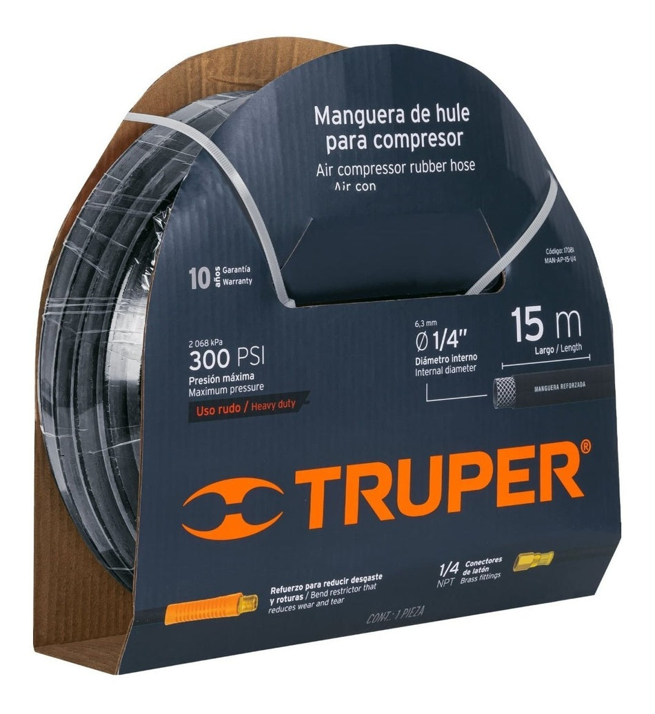 Manguera Para Compresor 1/4 Rollo De 15 M 19017 Truper