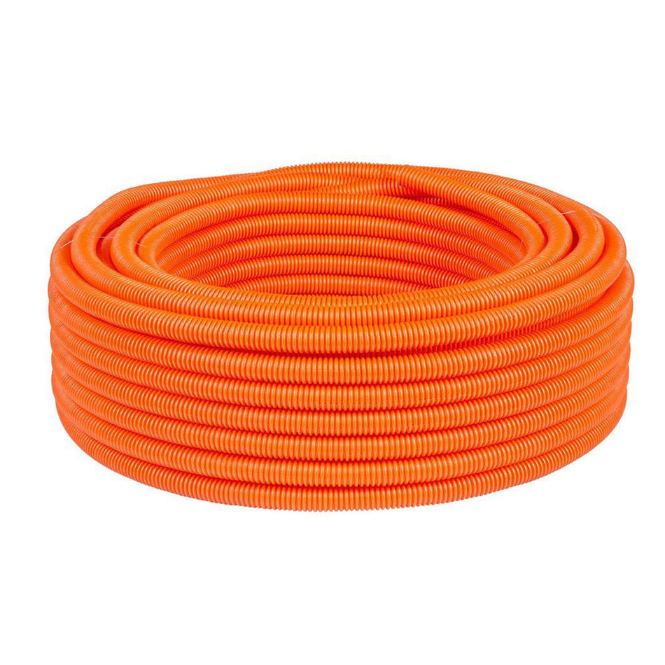 Poliducto Corrugado Naranja 1/2″ Rollo 100 m Sin Guia