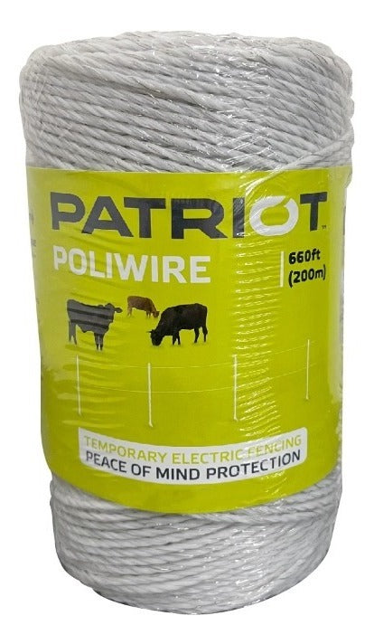 Poliwire Hilo Cerco Eléctrico 200 M Patriot 6 Filamentos
