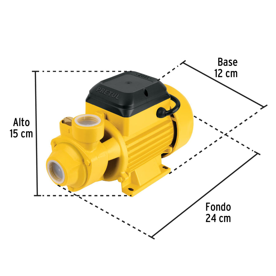 Bomba Electrica Periferica Para Agua 1/2 HP 27019, Pretul
