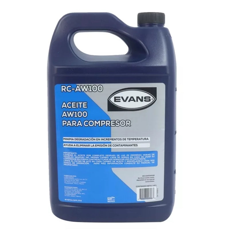 Aceite Mineral Rc-aw100 Para Compresor De Aire 1 Galón Evans