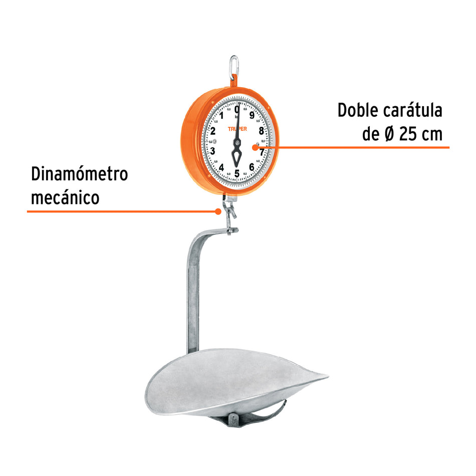 Báscula comercial colgante Truper BAS-10C 10kg 38cm 17087