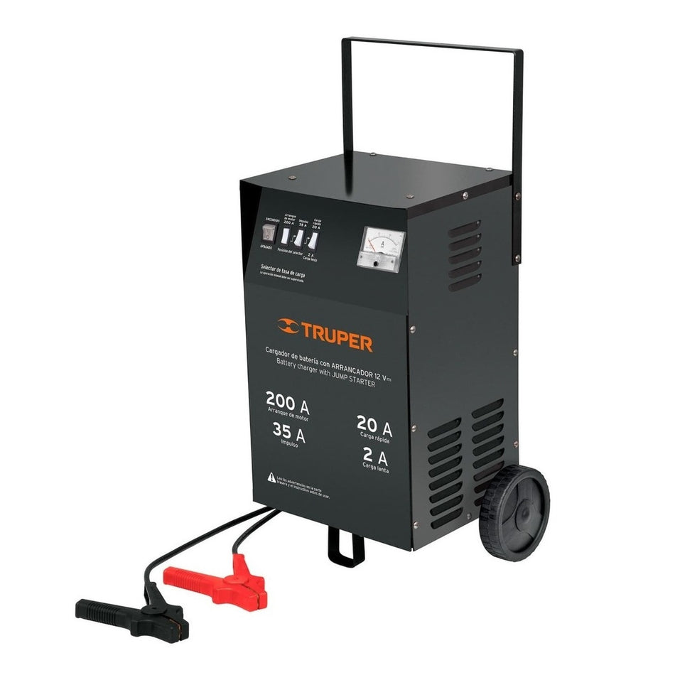 Cargador Arrancador De Baterías Con Ruedas 12 V 200 A Truper 13029