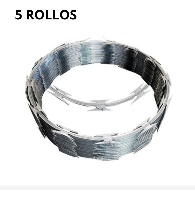 Concertina Galvanizada Caja 5 Rollos 8 Mts Torke