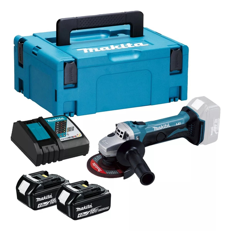 Esmeriladora Angular 4 1/2" Inalámbrica 18v DGA452RMJ Makita