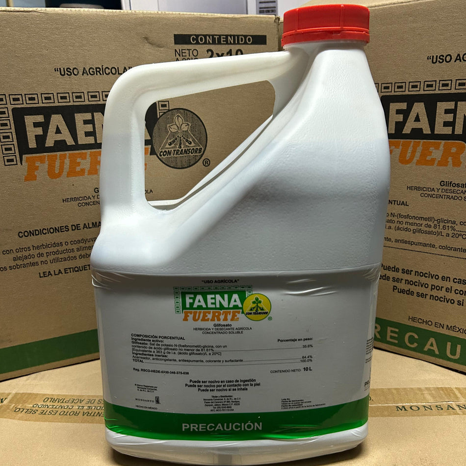 Faena Fuerte 10 Litros Herbicida Glifosato Monsanto