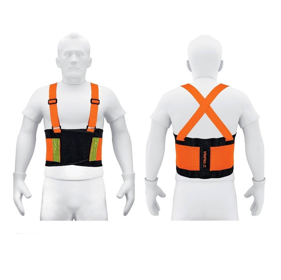 Faja Lumbar De Alta Visibilidad C/reflejantes Truper 100358