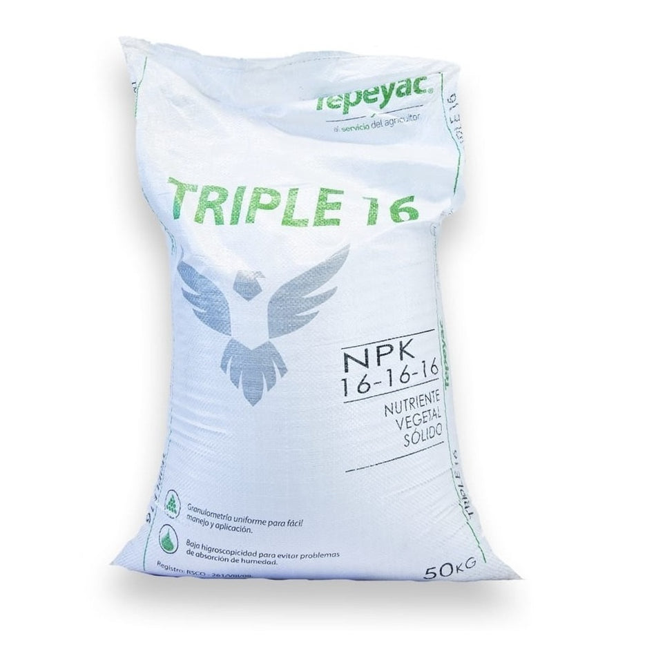 Fertilizante Triple 16 Solido 16 16 16 Saco 50 Kgs
