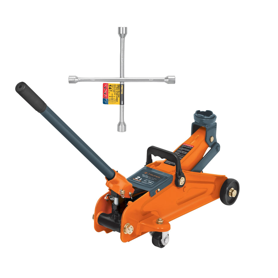 Gato De Patin 2 Ton Kit Llave De Cruz 14 Truper