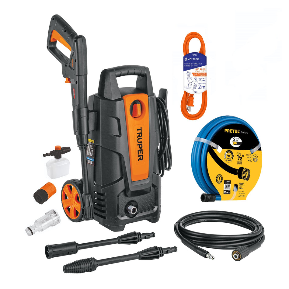 Hidro Tipo Karcher 1500psi Kit Extensión 2m Manguera 10m