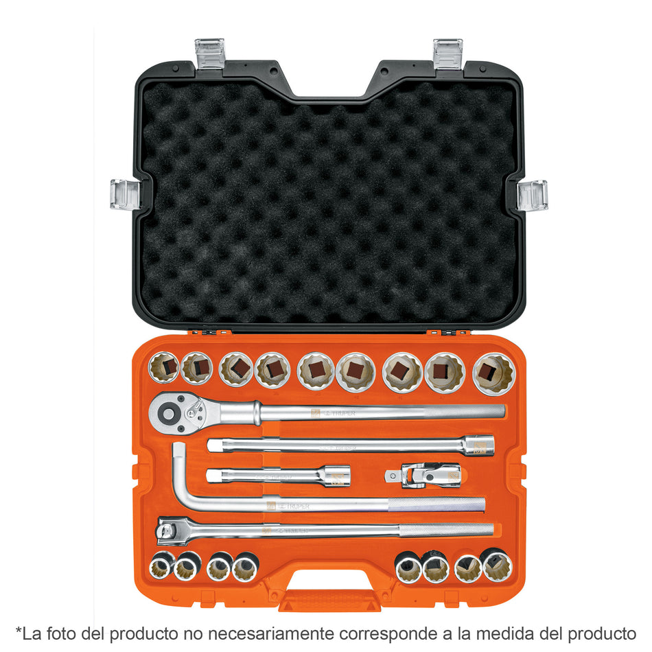 Juego De 23 Herramientas Cuadro 3/4″ std 13970 Truper