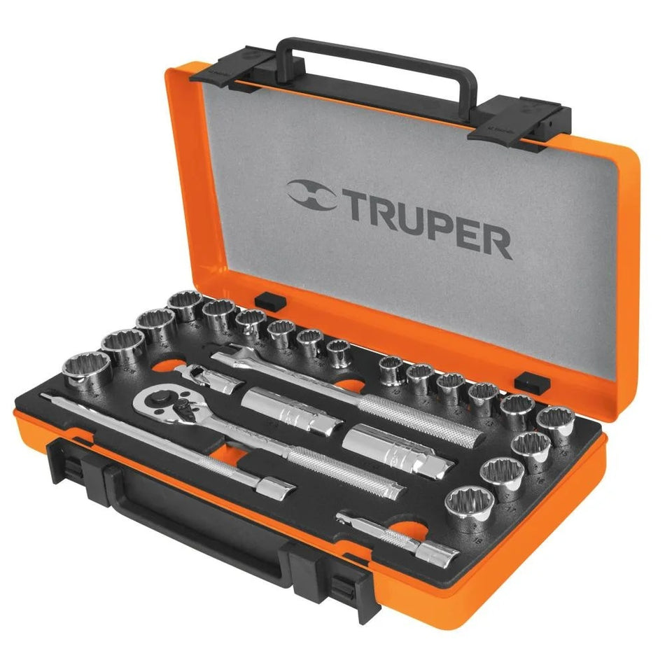 Juego De 25 Herramientas Cuadro  3/8″ Std 13954 Truper
