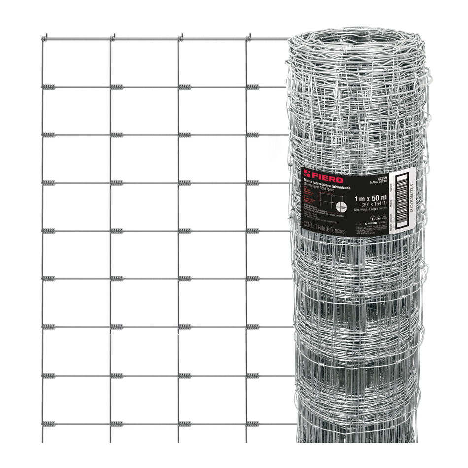 Malla Borreguera Ganadera 1m x 50m Acero Galvanizado