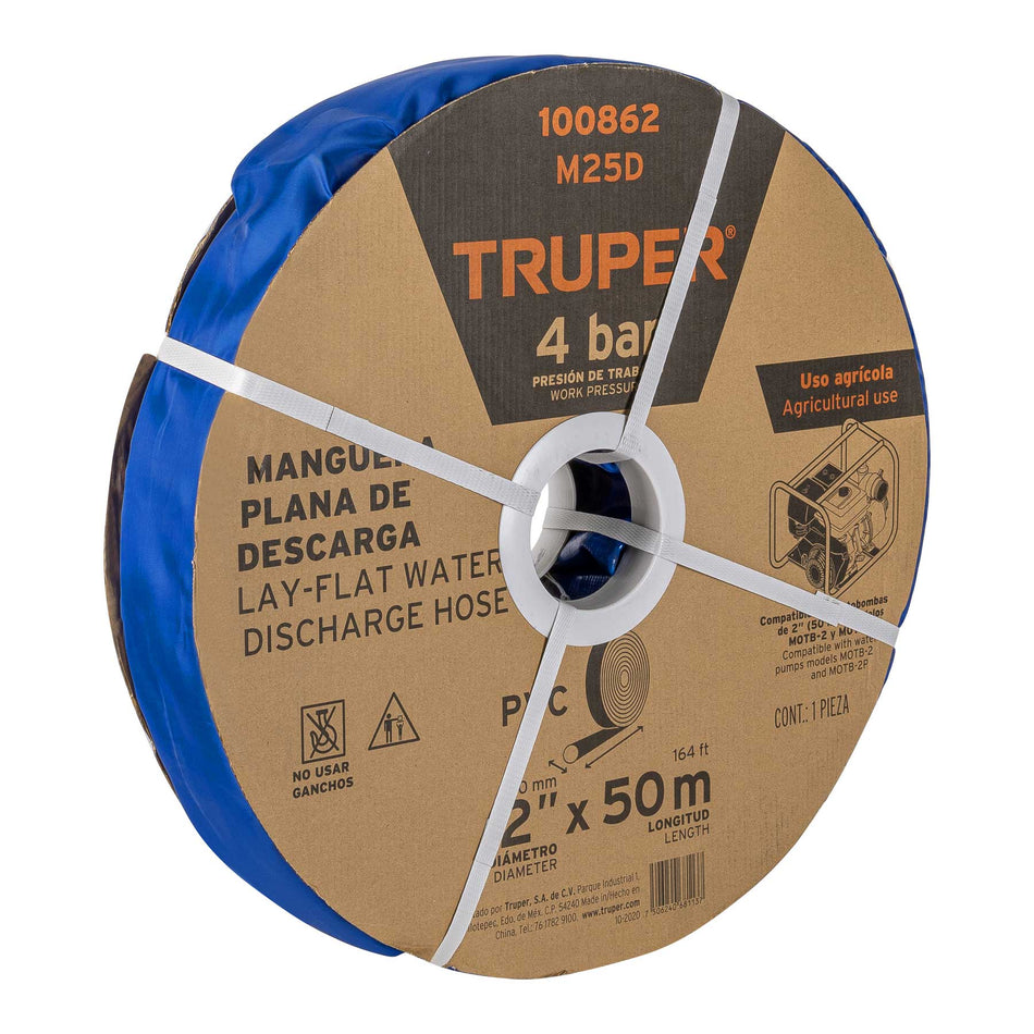 Rollo De Manguera Plana De 2″ x 50m 100862 Truper
