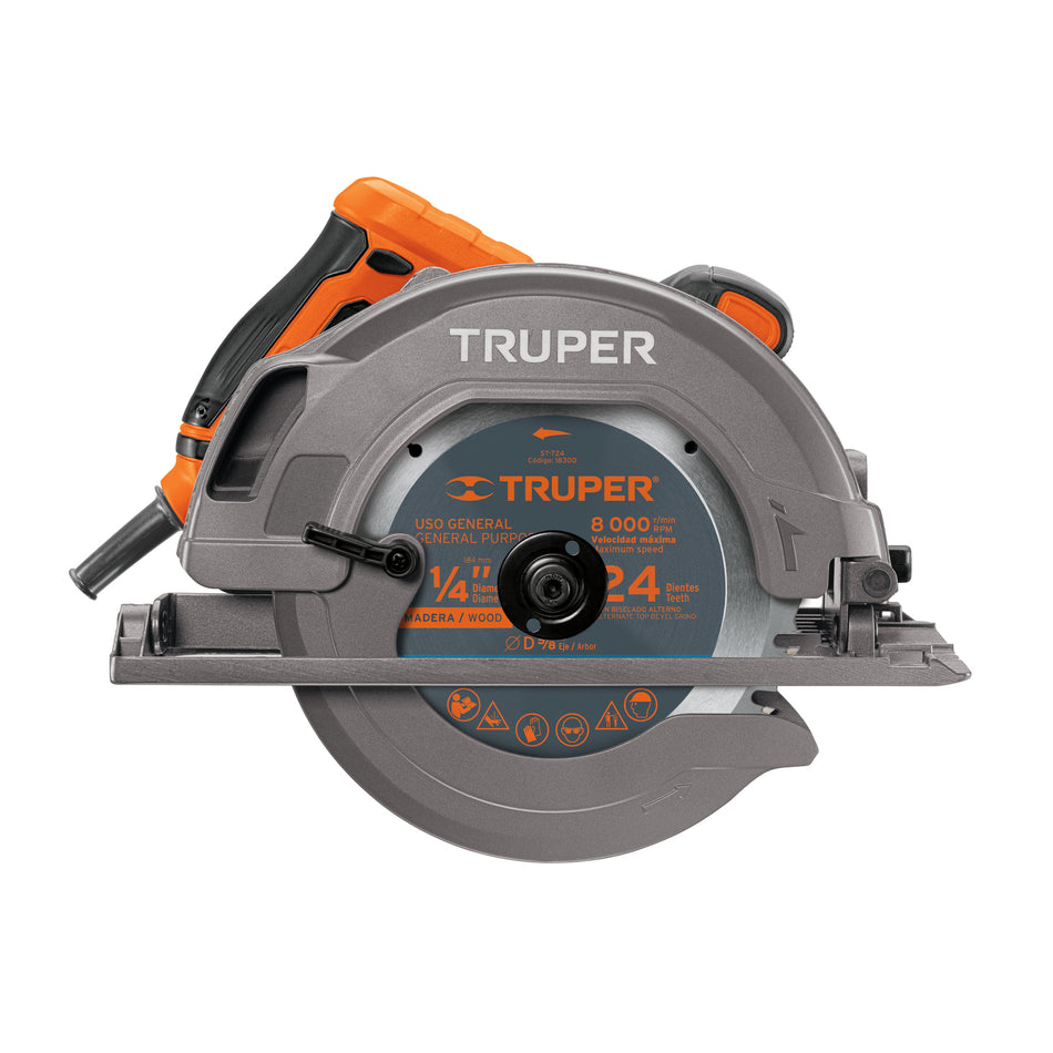 Sierra Circular Eléctrica Truper 184mm 1500w 60 11004