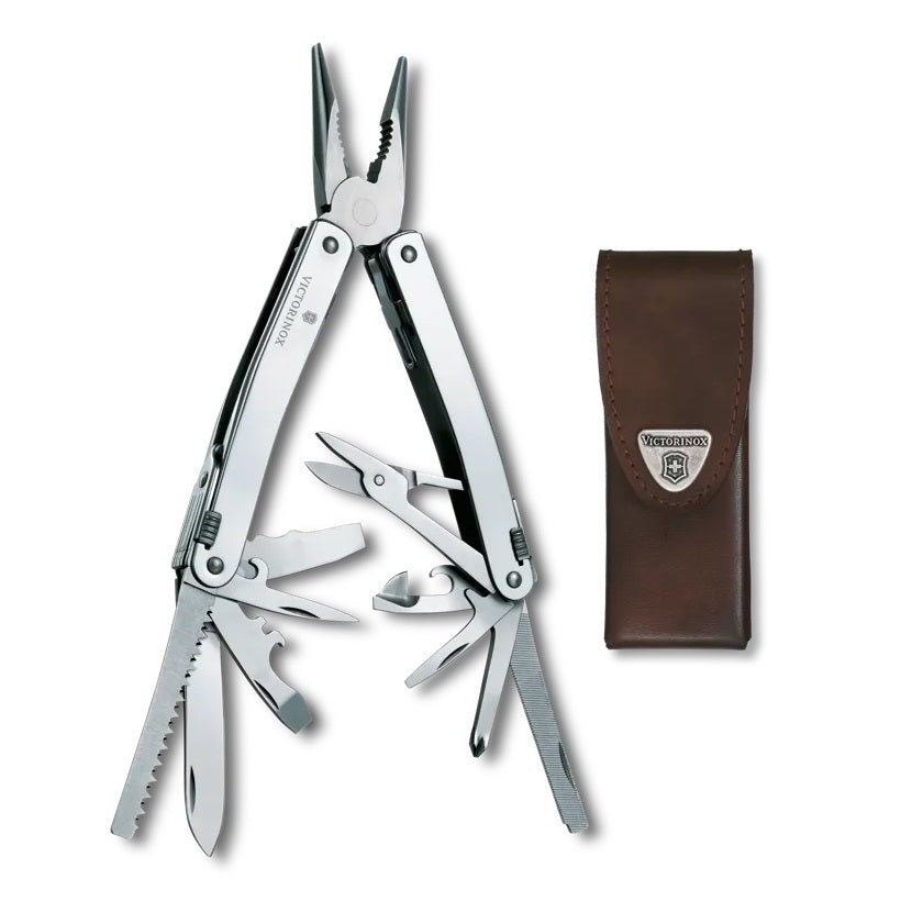Swiss Tool Spirit X Con Funda De Piel Victorinox 24 Usos