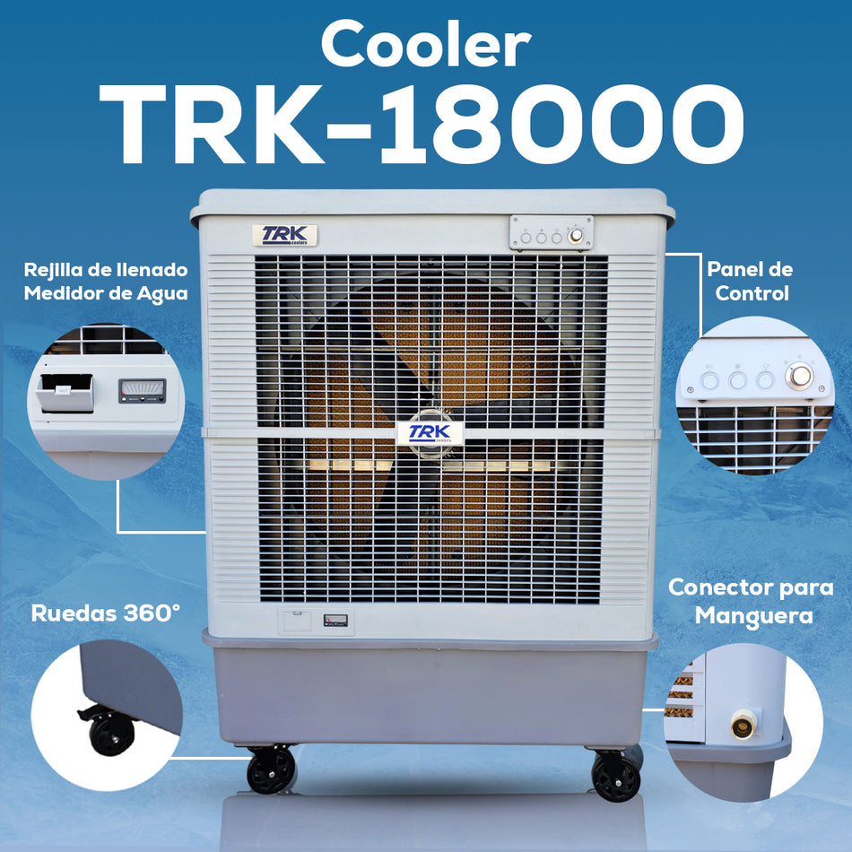 Cooler Enfriador Evaporativo Portátil TRK 18000 Uso Rudo