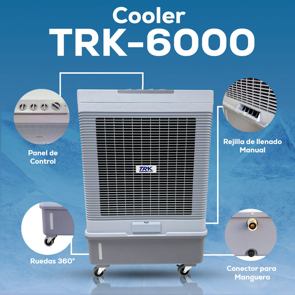 Cooler Enfriador Evaporativo Portátil TRK 6000 Uso Rudo
