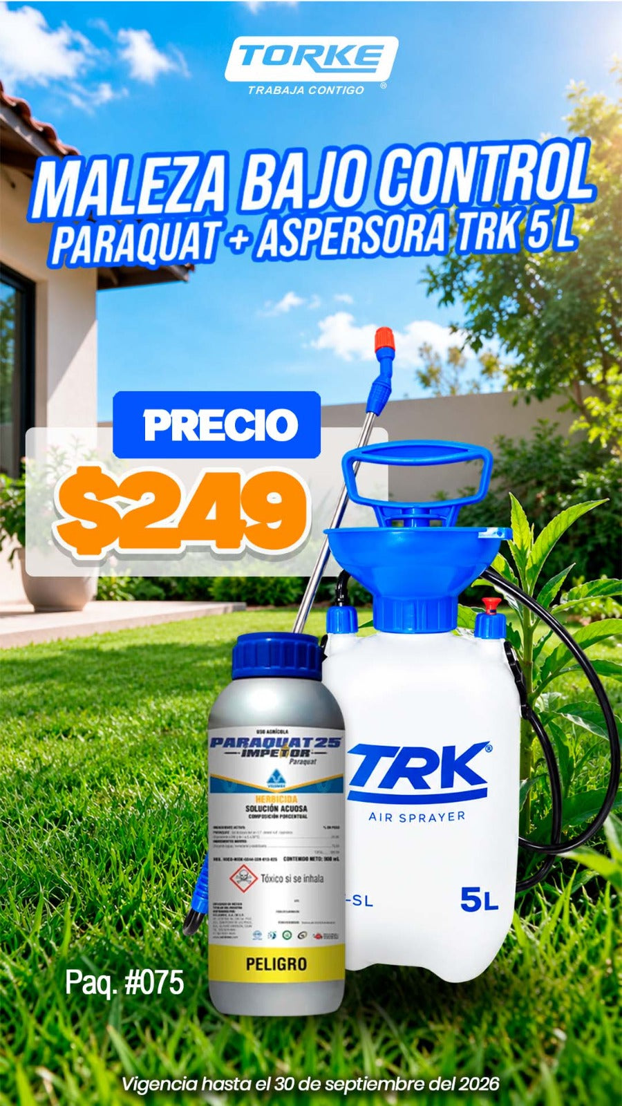 Aspersora TRK 5 Litros + 1 Litro Paraquat