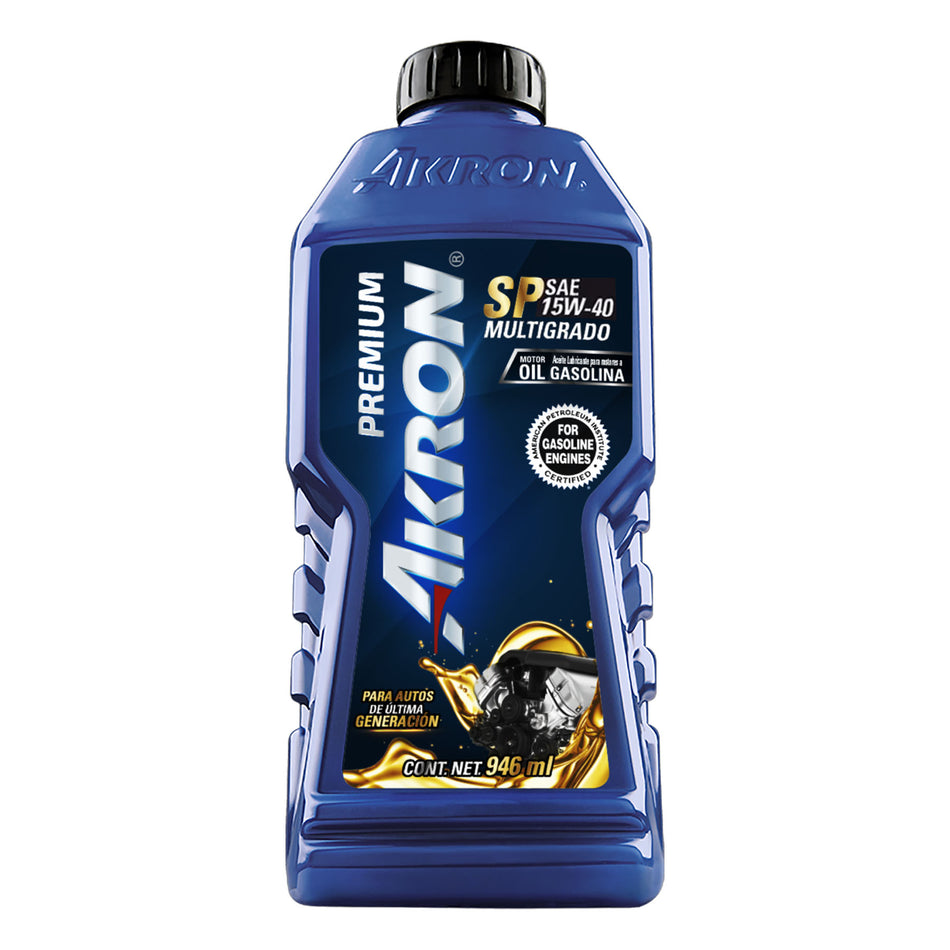 Aceite para Motor Premium SP 15W-40 946 ml 12 pzs Akron