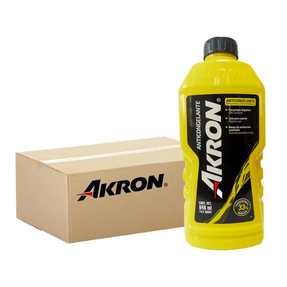 Anticongelante Para Auto Listo Uso 946 ml Akron 12 pzs