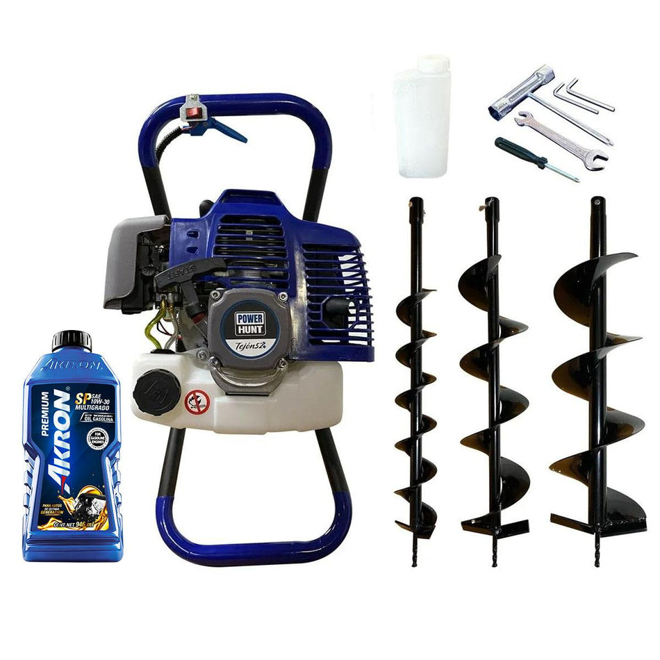 Hoyadora Power Hunt Mototaladro 52cc 2.5hp con Aceite