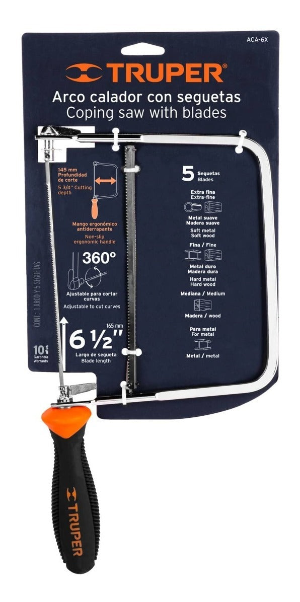 Arco Calador Con Segueta 6' Truper Porta Segueta Aca-6x