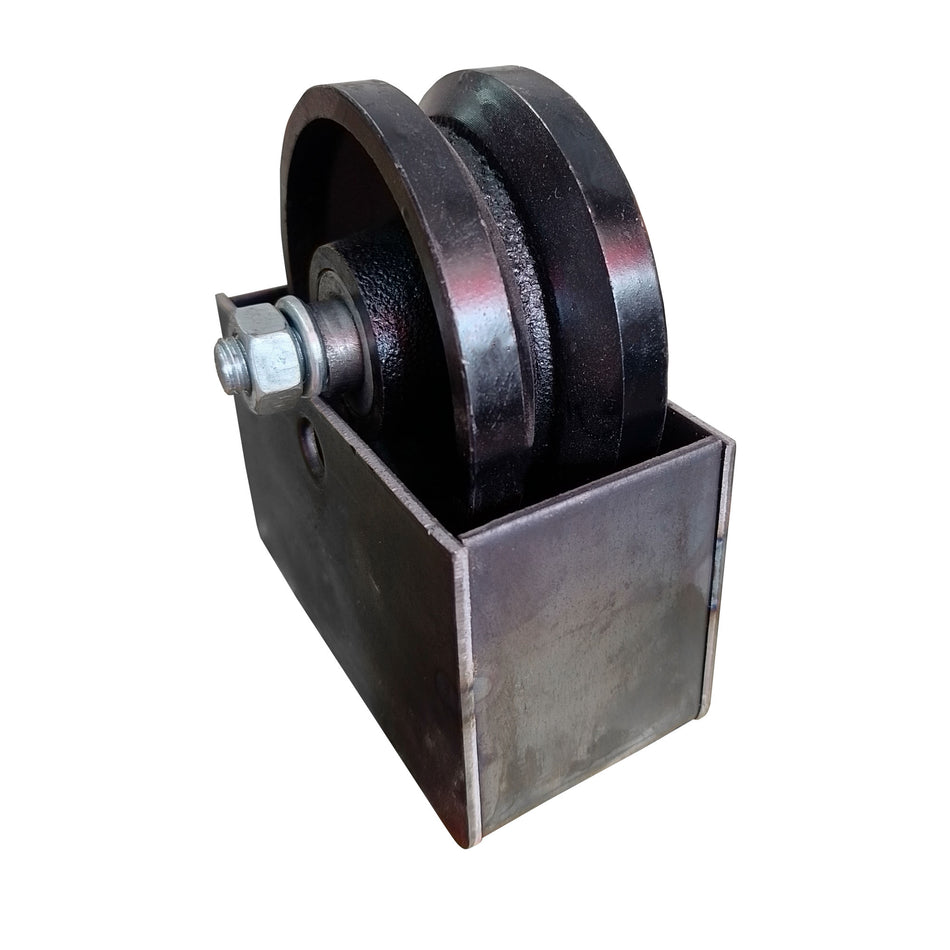 Rueda Guía Para Portón 4″ Con Caja Fierro