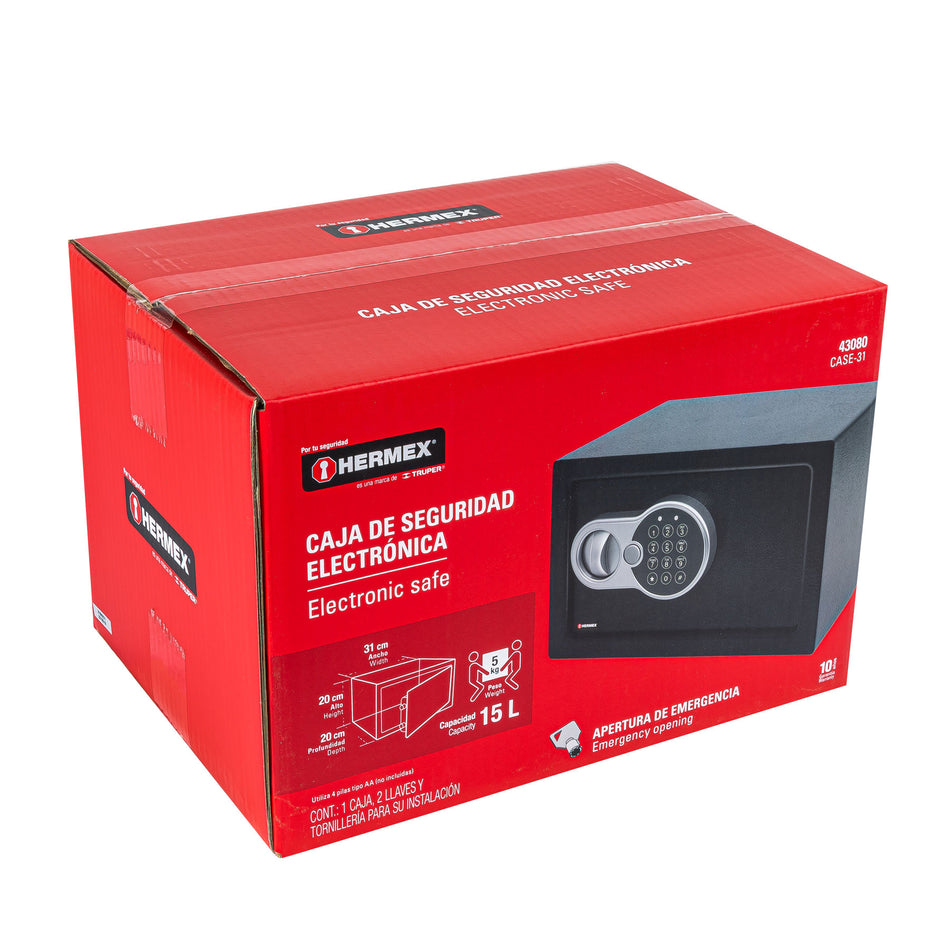Caja De Seguridad Electrónica Chica 43080 Hermex