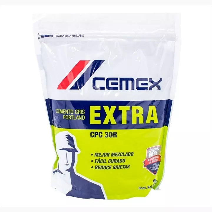 Cemento Gris Extra Porland Reparador Grietas 2kg Cemex