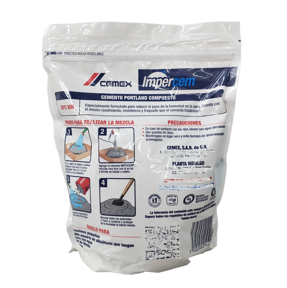 Cemento Impercem Bolsa Original 2kg Cemex