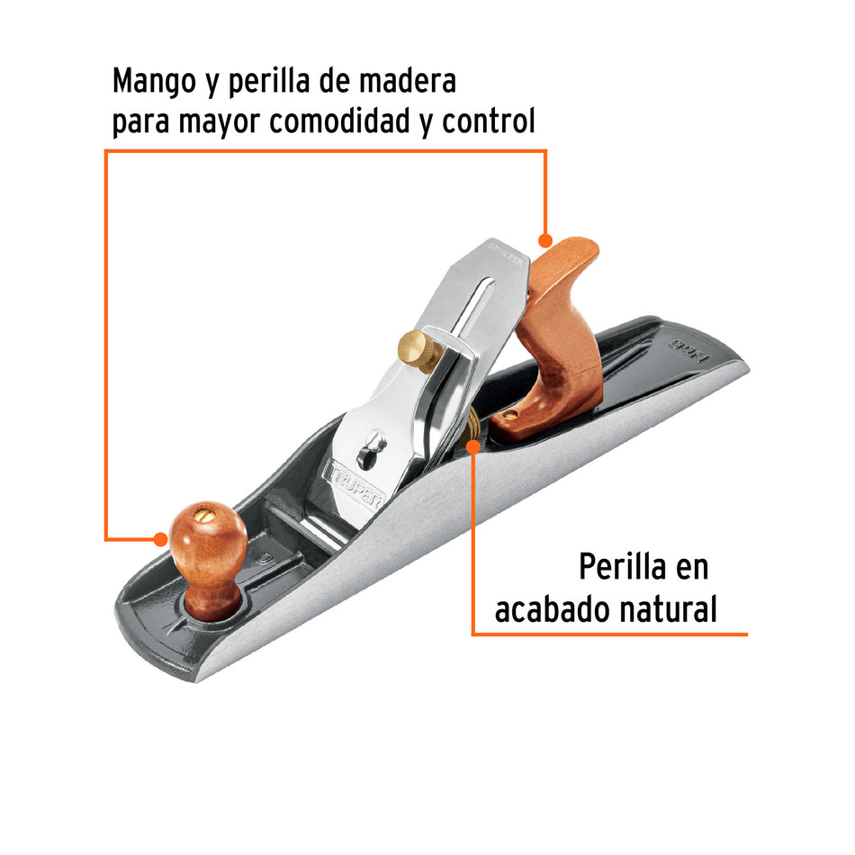 Cepillo Para Carpintero #6 Base Estriada 12021 Truper