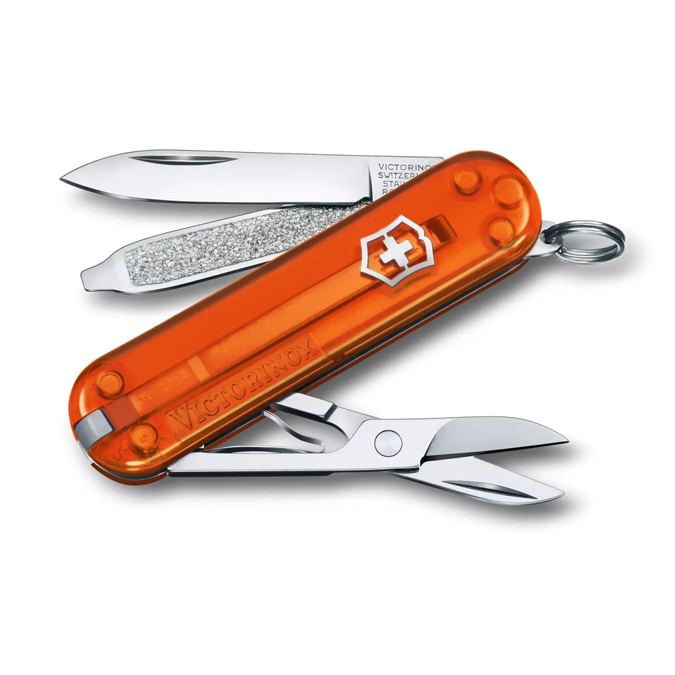 Navaja Classic 7 Usos Naranja Transparente Victorinox