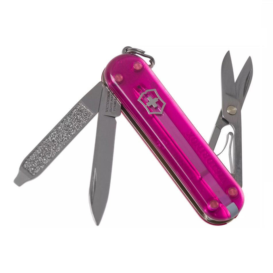 Navaja Classic 7 Usos Rosa Transparente Victorinox