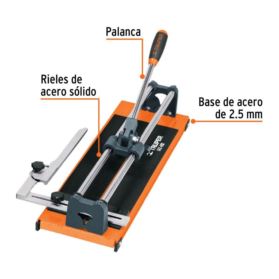 Cortador De Azulejo Con Baleros 40 Cm (16'') Truper 12930