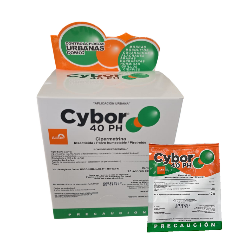 Cybor Insecticida Urbano 40PH Pack 25 sobres 10 G