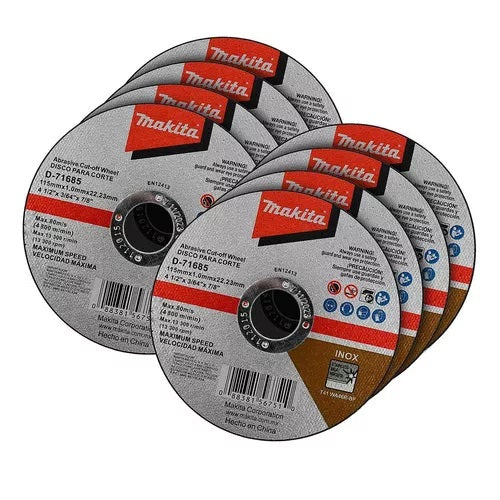 Discos Corte Para Metal 4-1/2'' Inox. 25pz D-71685 Makita
