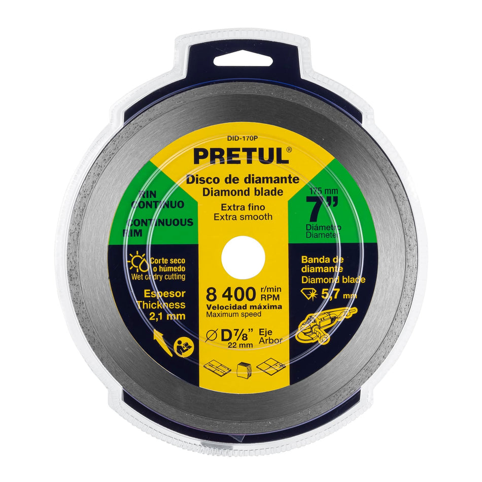 Disco Diamante 7″ x 2.1 mm Rin Continuo 21000 Pretul