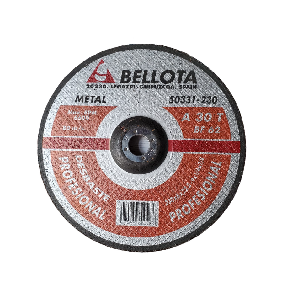 Discos Desbaste De Metal 9 X 1/4 X 7/8 Bellota 5 Piezas