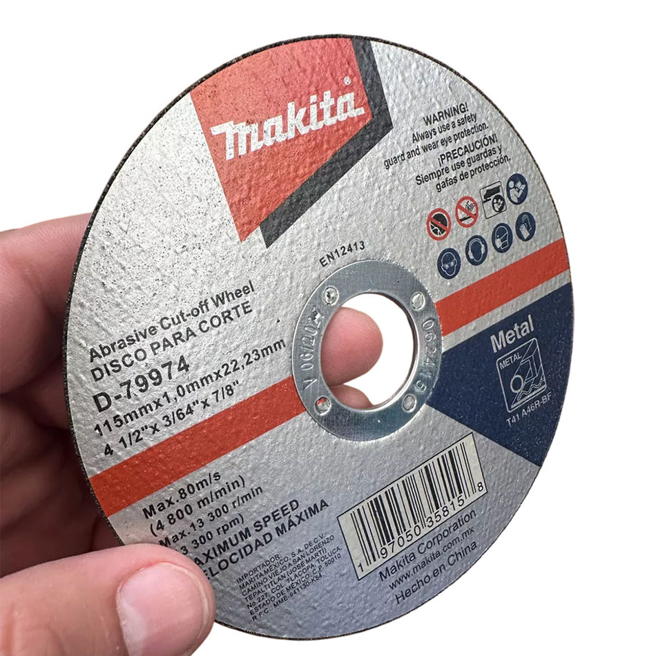 Disco De Corte Metal 4 1/2 115 x 1 Mm 400 Pz D-79974 Makita