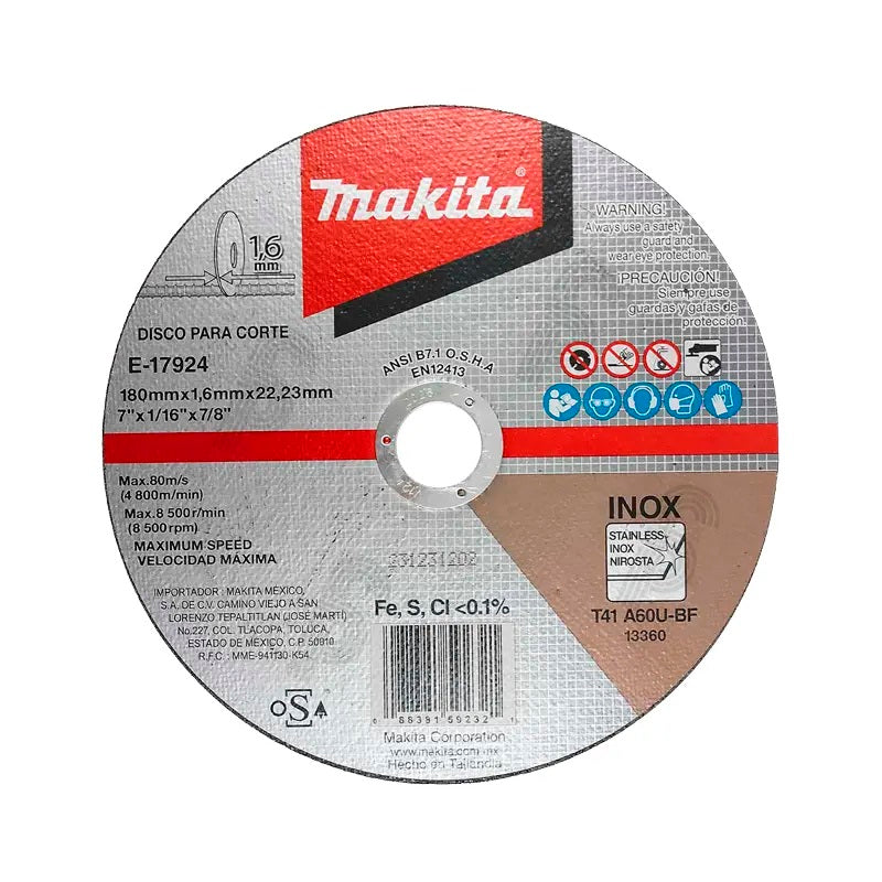 Disco de Corte 7″ x 1 1/16 E-17924 Makita